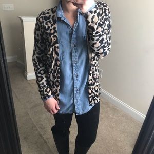 Leopard print cardigan